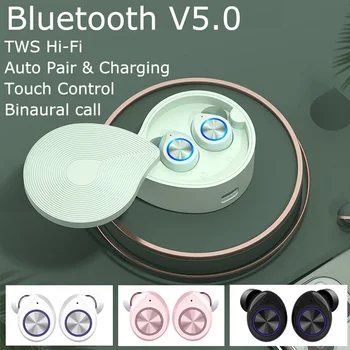

universal Wireless Bluetooth 5.0 Earbuds TWS Earphone Headset In-ear Stereo Sport Audio Earmuffs Black / Green / Pink / White
