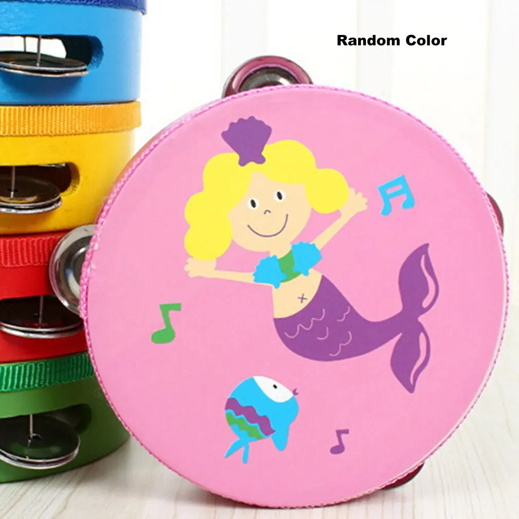 

Cartoon Tambourine Children's Toy Hand Drum Preschool Science Learning Drum