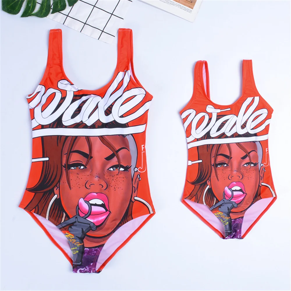 JCSWIM Цельный купальник женский мультфильм принт бикини Mujer 2020 лето сексуальный
