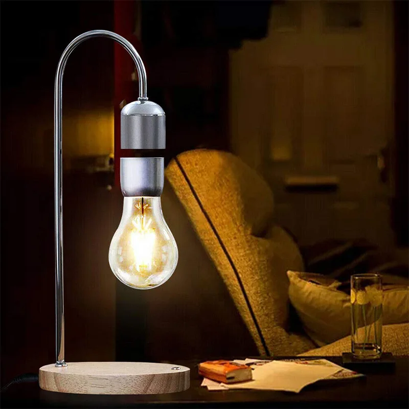 Levitating Bulb Lamp Floating in Air Wireless Light Induction Nightlight Rotate 