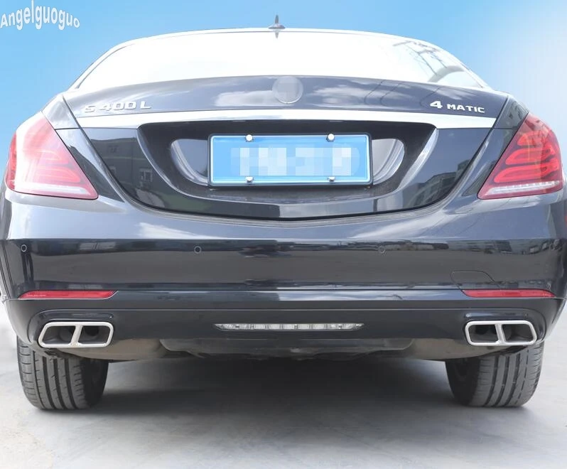 2 до 4 нержавеющая сталь для Mercedes Benz S класс W221 W222 R класс W251 автомобиль Задний Выхлопной Трубы крышка отделка глушитель аксессуар