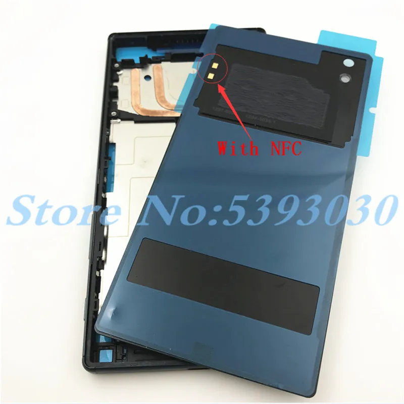 Полный корпус для Xperia Z5 Dual E6653 E6603 E6633 E6683 средняя рамка ободок передней панели корпус+ чехол для батареи с NFC
