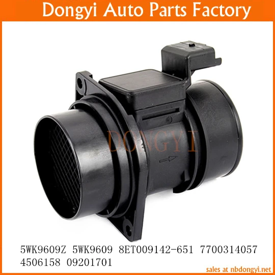 

Датчик массового расхода воздуха OE № 5WK9609Z 5WK9609 8ET009142-651 7700314057 4506158 09201701