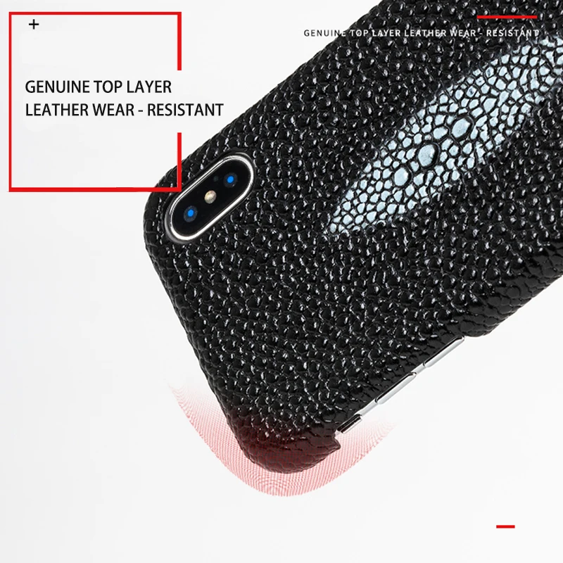 Роскошный чехол для телефона из воловьей кожи для iPhone 6, 6s, 7, 8 Plus, 11 Pro, X, Xr, Xs Max, чехол с жемчужной текстурой рыбы для 6 p, 6s, p, 7, p, 8 p, чехол