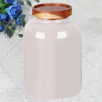 

1pc Glass Storage Tank Round Clear Storage Container Sealing Tea Canister Multifunctional Storage Jar（1250ml）