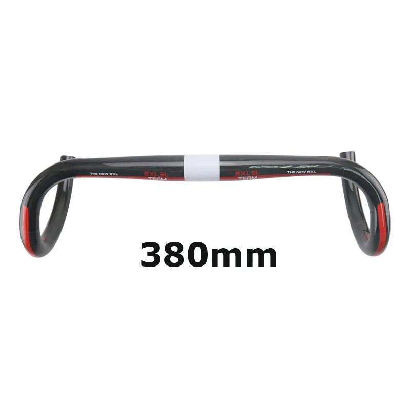 Red glossy 380mm RXL SL рули для велосипеда Сверхлегкий UD матовый Руль Велоспорт велосипед Ручка Бент баров 380/400/420/440 из углеродного волокна, шоссейный руль - Цвет: Red glossy 380mm