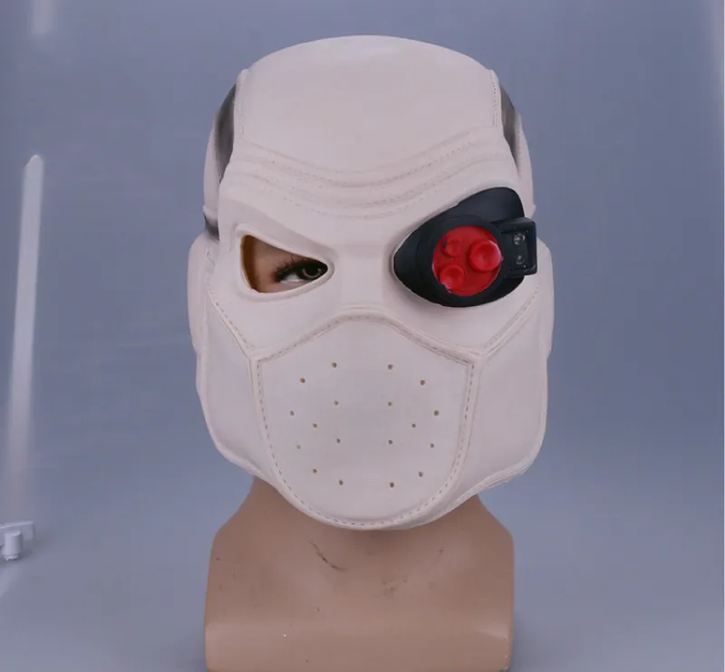 Movie Suicide Squad Cosplay Props Deadshot Floyd Lawton Jr Full Face Luminous Mask Adult Men Women Helmet Halloween Gift | Тематическая