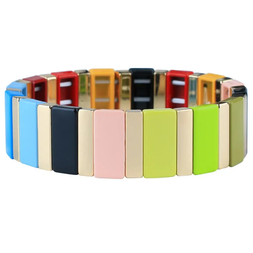 Женские Элегантные Плетеные эмалированные браслеты kelich эмаль нескольких цветов