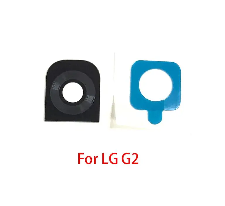 2 шт./лот, задняя камера, стеклянный объектив для LG V20 V30 G2 G5 G6 G7 Q6 K8, стекло для камеры с клеевым клеем - Цвет: G2 Black