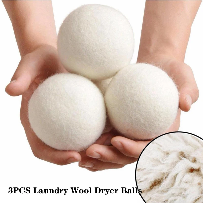 5cm Reusable Wool Dryer Balls Natural Fabric Softener Drying Balls