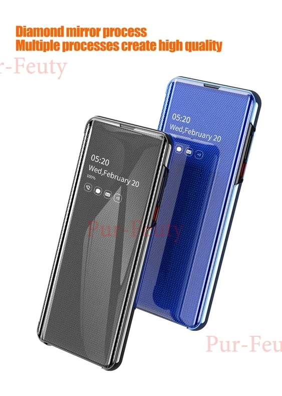 Чехол для huawei mate 20 HMA L09 L29 прозрачный зеркальный вид умный держатель-книжка защита милый чехол для huawei mate 20 HMA-L09 HMA-L29