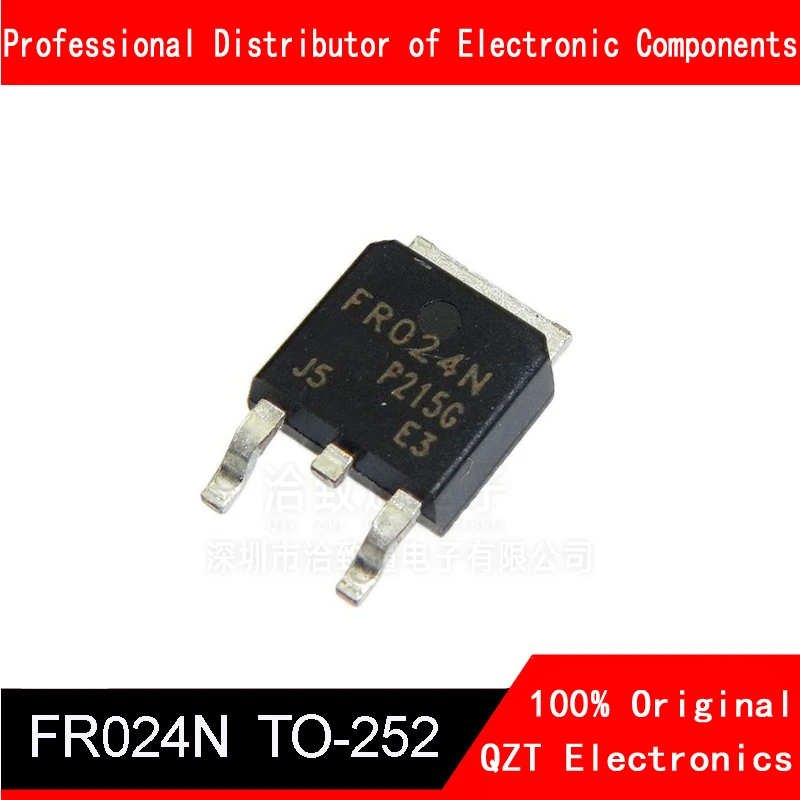 10pcs/lot IRFR024NTRPBF IRFR024N FR024N TO-252 In Stock 10pcs lot aod4185 to 252 pnp 40v 40a mos triode pnp in stock