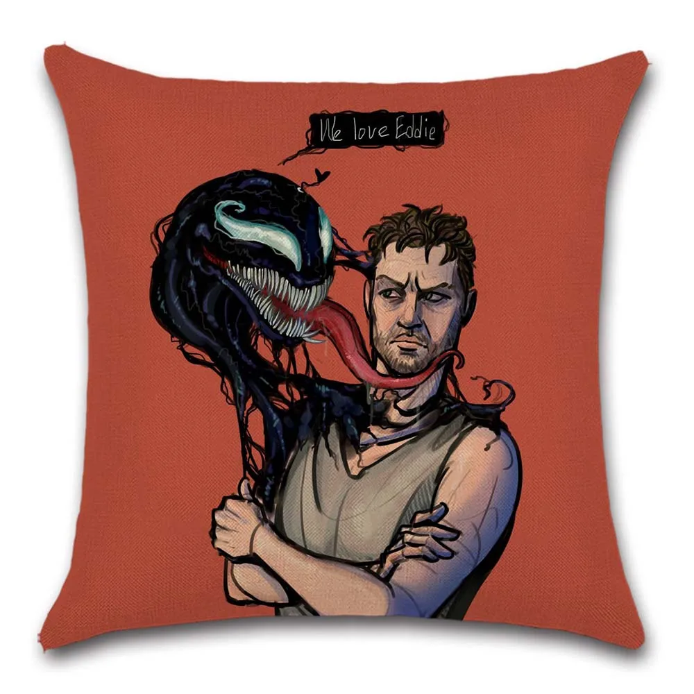 Eddie and Venom beige decoration home house Party cushion cover Pillow case Chair sofa for kids friend gift present | Дом и сад
