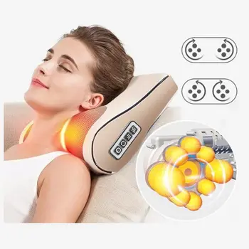 

Infrared Heating Neck Shoulder Back Body Electric Massager Pillow Device Cervical Healthy Massageador Relaxation