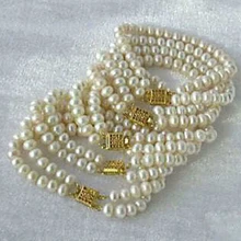 DYY 914+++ 5 шт белая культурная жемчужина акоя браслет