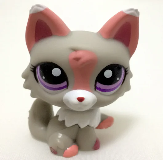 Старый pet shop lps игрушки собака Редкие стоячие короткие волосы lps кошка котенок лиса милый щенок животное для девочек коллекция
