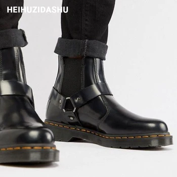 

Winter Genuine Leather Women Boots Silver Buckle Ankle Boots For Women Slip On Women Martin Boots INS Hot Motorcycle Boots Women