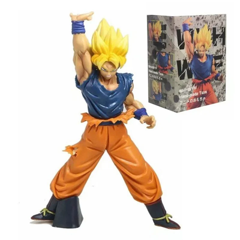 Оригинальная экшн-фигурка Dragon Ball Z Saiyan Son Goku SSJ из ПВХ Коллекционная модель кукла