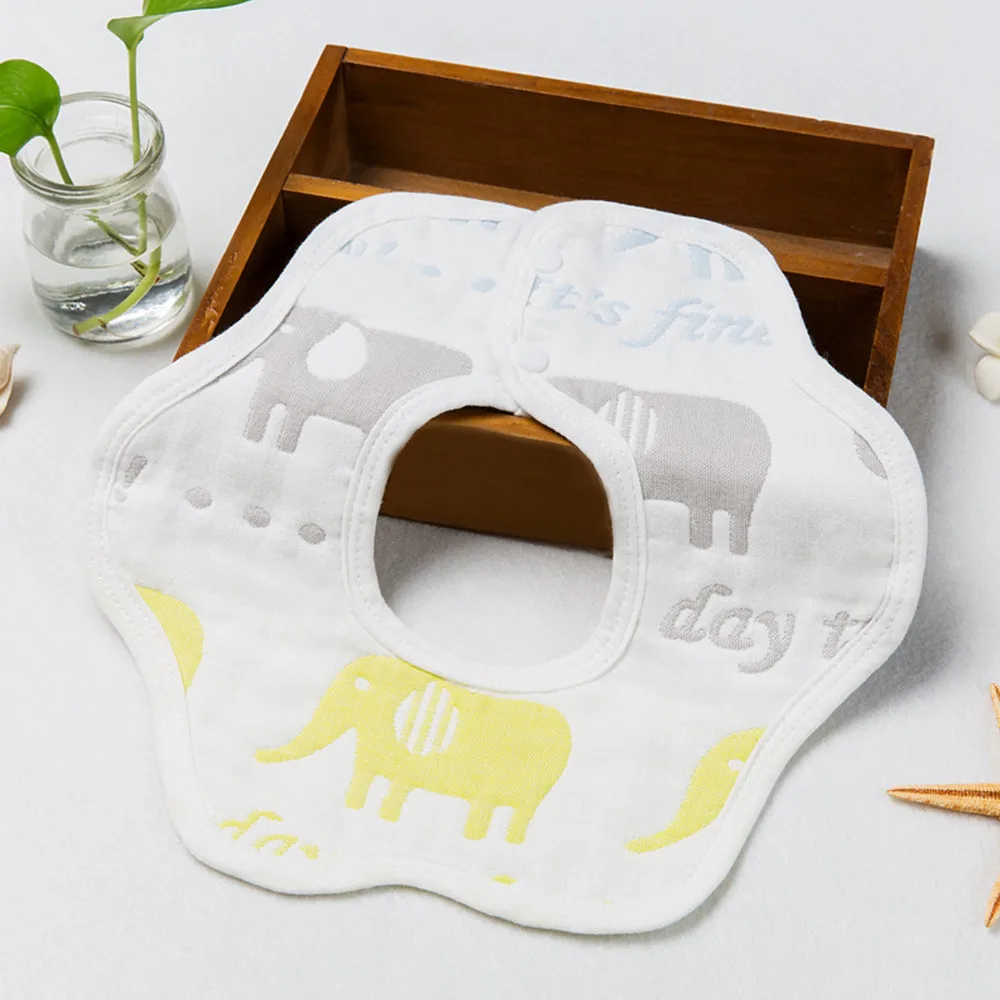 N MUQGEW цветок Baby babador Petaling мягкий хлопок с принтом кормления NewbornBibs слюнявчик полотенце Многоразовые моющиеся CN8 - Цвет: N