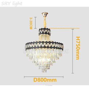 

High-end custom post-modern simple duplex living room large chandelier light luxury Nordic restaurant crystal lamp villa lamps