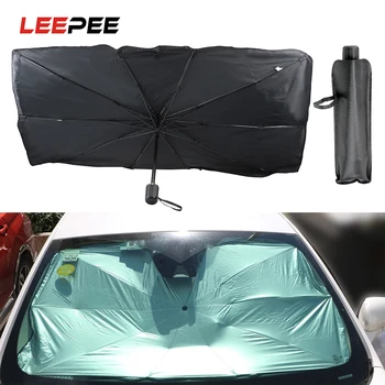 

LEEPEE Foldable Umbrella Car Sun Shade Cover Windshield Front Window Umbrella UV Protection Shield Interior Protector Covers