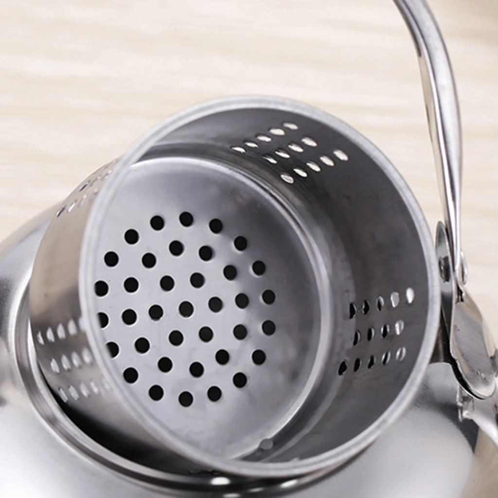 Чайник из нержавеющей стали чайник с фильтром 1.6л для кухни кемпинга, металлический заварочный чайник для воды кофейник