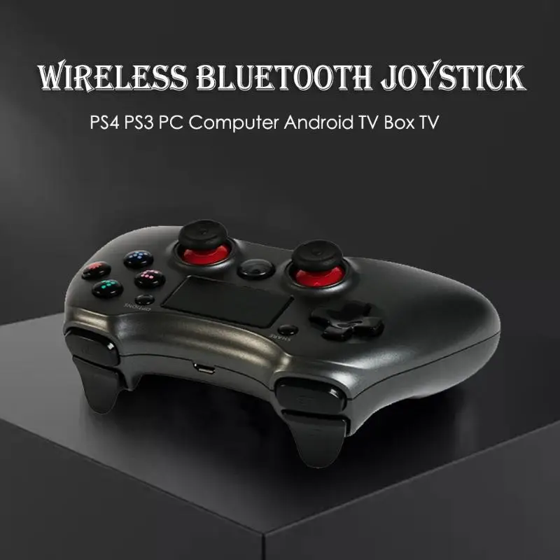 Wireless Vibration Game Joystick Remote Controller ABS Fuel Injection Six-axis Gyroscope with Touch Screen for PS4 TV