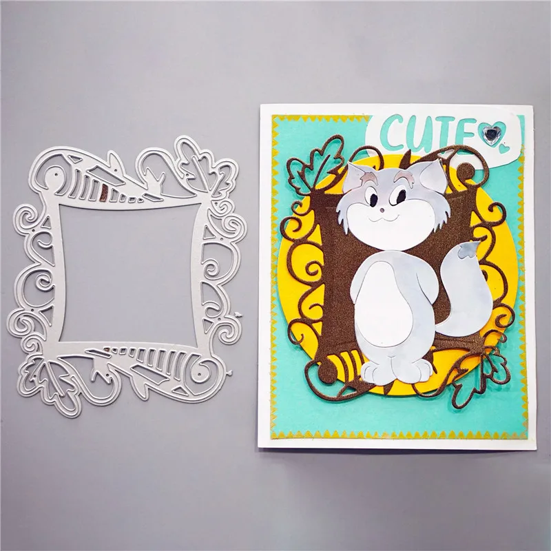 

Naifumodo Dies Background Frame Metal Cutting Dies for Scrapbooking Craft Card Embossing Die Cut New Template