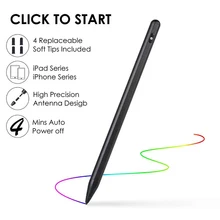 Active Stylus Point Capacitive Pen Styli Touch Screen Pen 4 Replaceable Fine Point Tips For Tablets Smart Phones For Dropship