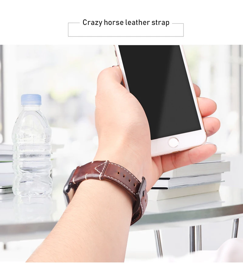 Onthelevel Crazy Horse кожаные ремешки для часов Apple Watch ремешки 42 мм ремешок для часов аpple наручные часы аксессуары для iWatch 1/2/3/4