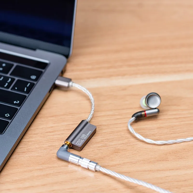 

USB Type-C To 3.5mm Female Audio Adapter Cable DTC100 HIFI DAC AMP DSD256 32Bit/384kHZ Portable Amplifier Decoding Line