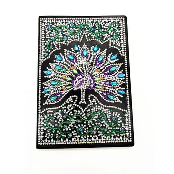 

OOTDTY Peacock DIY Diamond Painting Special Shaped A5 Notebook Diary Book Embroidery Note Book Agenda 2020 Planner Sketchbook