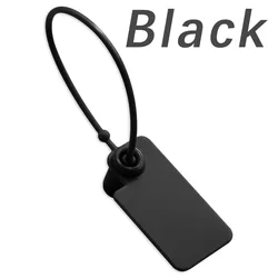 Custom Logo Sneaker Tag - Personalized Plastic Seals for Garments and Shoes, Set of 100 (Black)