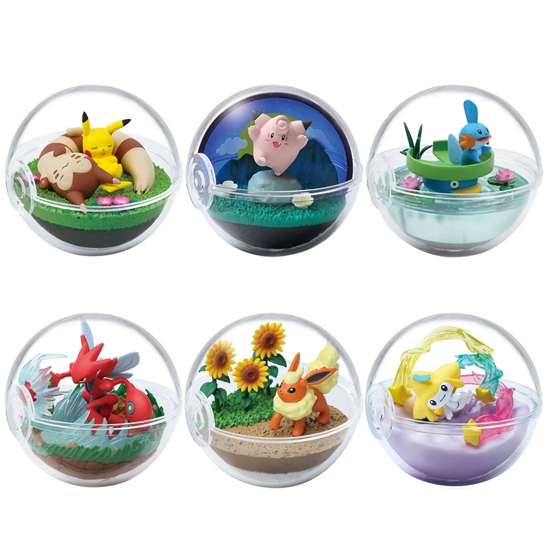 タカラトミー ポケモンアクションフィギュア かわいいおもちゃ テラリウム ピカチュウ ジグリーパフイーブイ 本物のキャンディーモデル Action Figures Aliexpress