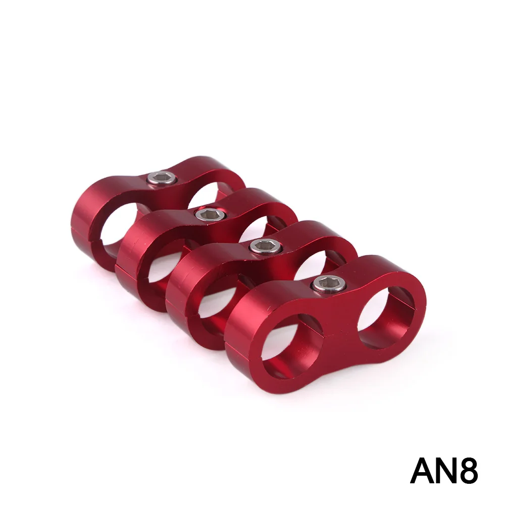 RASTP-4Pcs AN8 AN10 алюминиевый анодированный плетеный шланг трубка разделительный зажим автомобильные аксессуары RS-HR013