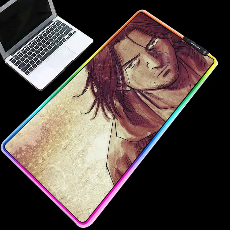 

Mairuige RGB Computer Gaming Mouse Pad Large LED Cold Light USB Link Japanese Samurai Thickened High Quality Keyboard Mat