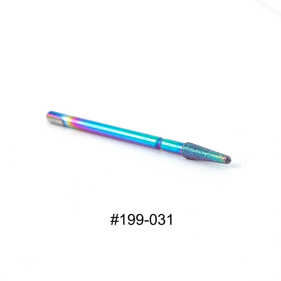 199-031 1 шт. фрезы для ногтей радужные фрезы для маникюра карбидные Электрические роторные фрезы для ногтей алмазные стальные аксессуары BE1514-2 - Цвет: 199-031