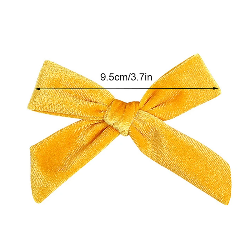 Kids Baby Velvet Knotted Bow Hairpin Girls Boy Barrettes Hair Clip Solid Color Baby Children Hair Clip Soft Hair accessories Hot
