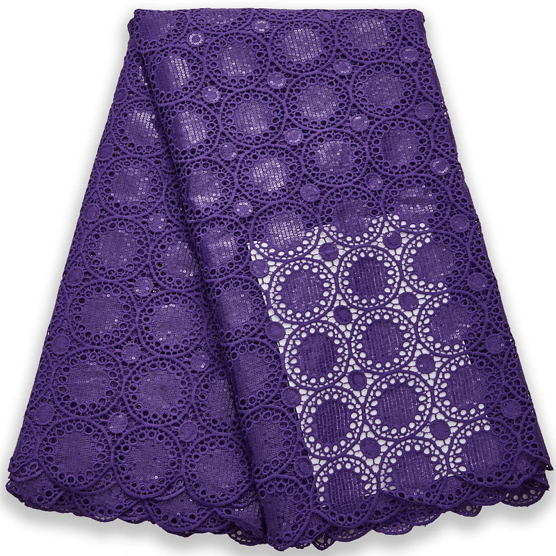 

African Lace Fabric 2021 High Quality Lace New White Nigerian Guipure Sequins Fabrics Embroidery Sewing Dresses For Women A 2543
