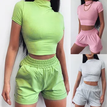 

Summer Slim Slimming Jacket Two-Piece Suit Female High-End Quality Exposed Navel Waist Fashion Suit Female