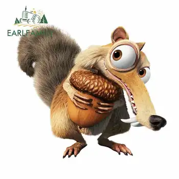 

EARLFAMILY 13cm x 11.6cm For Squirrel Holding A Scorpion Fine Decal Waterproof 3D Suitable For VAN RV Vinyl Car Graffiti Sticker