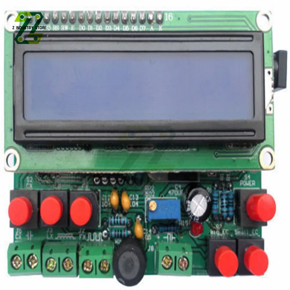 Frequency Capacitance Inductance Meter LCD Digital Secohmmeter CF Inductor Capacitor Tester Frequency Meter DIY Kit 6