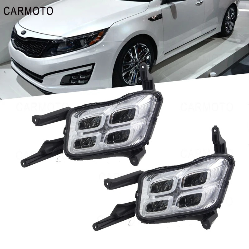

For KIA Optima K5 2014~2015 Car Flashing LED Daytime Running Light DRL Day Lights Fog Lamp Fog lamp Cover Daytime Running Lights