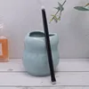 Double-Ended Eye Contour Makeup Brush - BLACK Shade Light Eye Shadow Smudge Smokey Liner Blending Beauty Makeup Tool 2