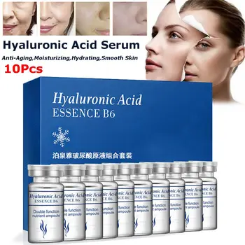 

10Pcs Vitamin Hyaluronic Acid Serum Moisturizer Facial Skin Care Set Anti Wrinkle Anti Aging Collagen Essences Liquid
