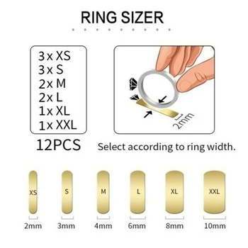

12Pcs Invisible Ring Size Adjuster for Loose Ring Size Reducer Spacer Ring Guard Fit Any Rings
