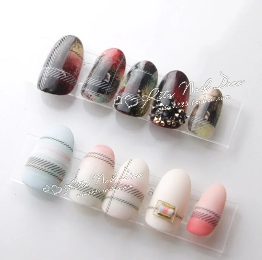 1 шт./лист стикеры 3D на ногти Nail Art Наклейки металлик прямая изогнутая дизайн ногтей маникюр украшение для дизайна ногтей