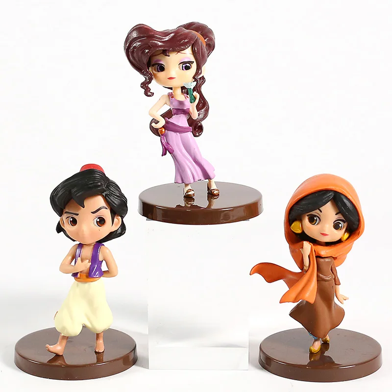 Q Posket персонажи Petit принцесса из Аладдина Megara ПВХ Фигурки Коллекционная модель игрушки 3 шт./компл