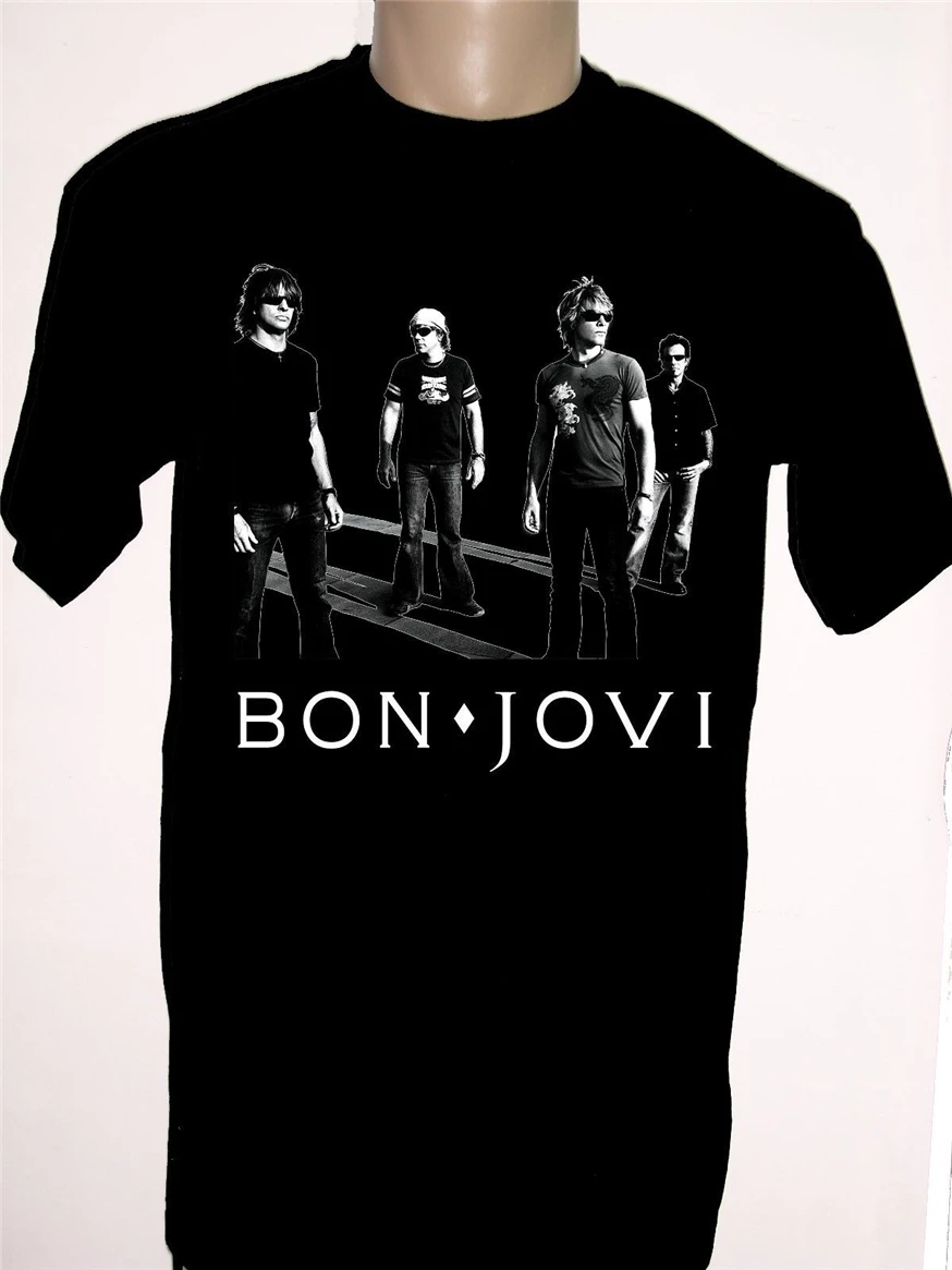 Мужская футболка Jon Bon Jovi Band новинка 100% хлопок черные фруктовый ткацкий станок