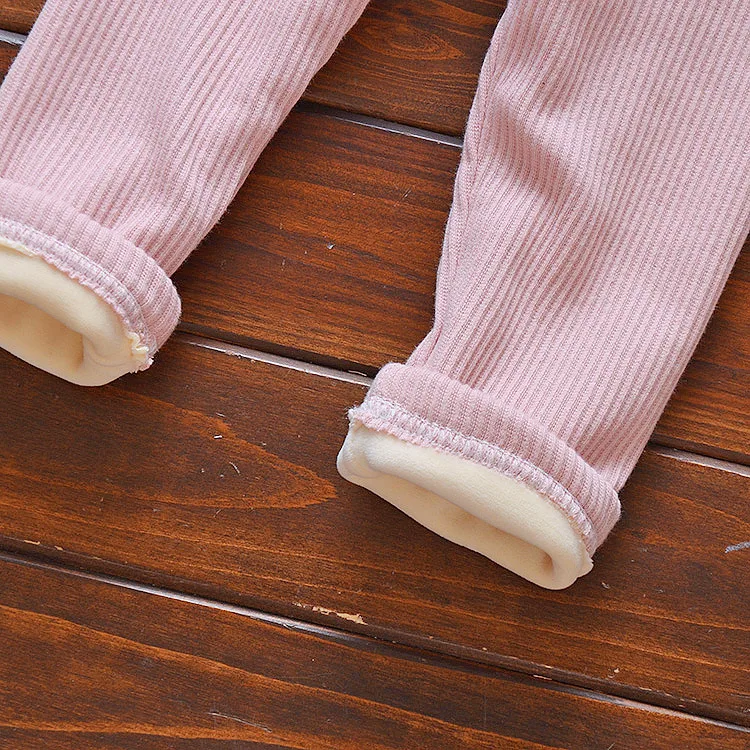 Crawler Girls' Trousers Children Baby Heart Shape Leggings Infants Children Pants with Velvet Sub-Small CHILDREN'S Thick Trouser